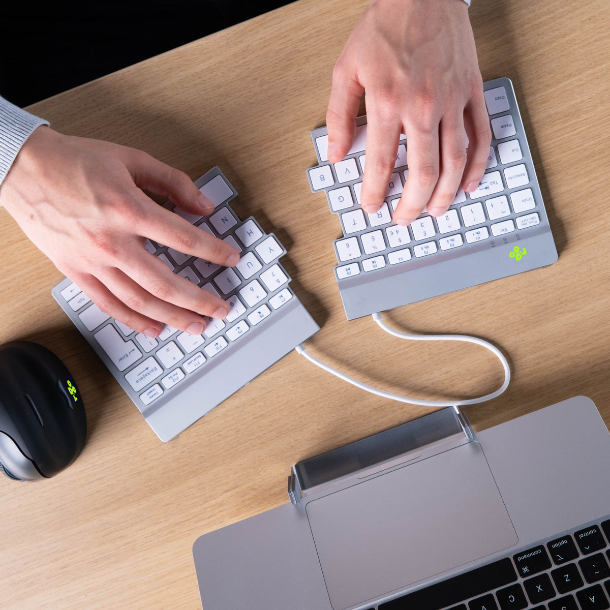 R-Go Tools Clavier ergonomique R-Go Split Break avec logiciel de pause, clavier ergonomique divisé, QWERTZ (DE), bluetoo