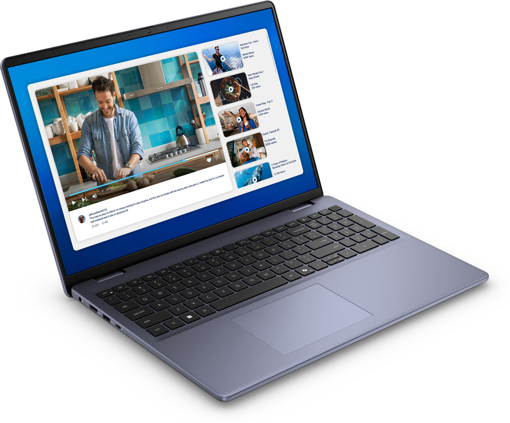 DELL DELL DC16251 Intel Core 7 150U Ordinateur portable 40,6 cm (16") Full HD+ 16 Go DDR5-SDRAM 512 Go SSD Wi-Fi 6E (802.11ax) Ubuntu Linux Bleu