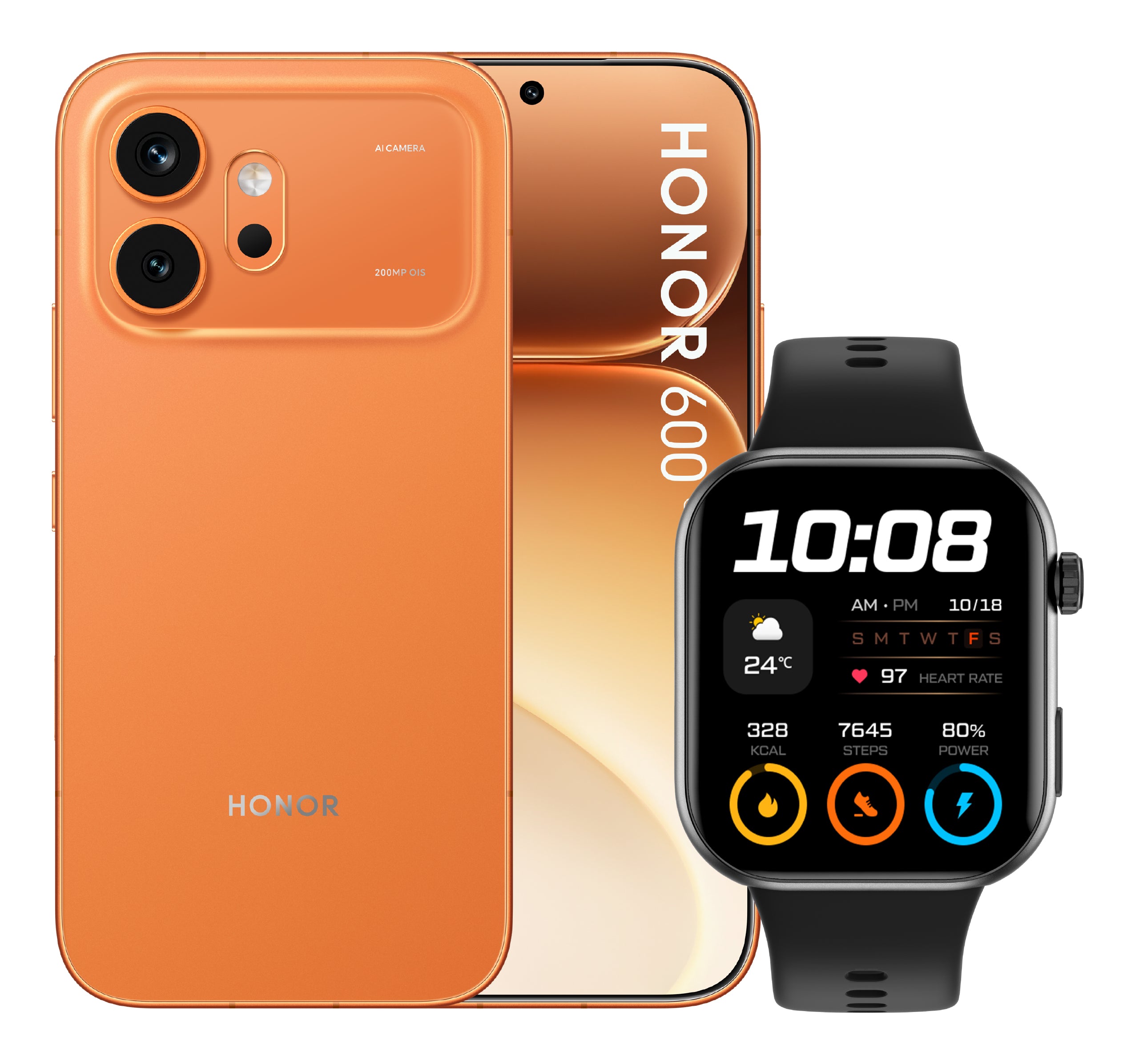 Honor HOR6005G8512O+W Smartphone 6.57" 5G 8 Go 512 Go 6400 mAh Orange