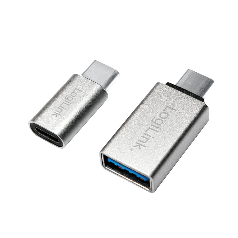 LogiLink AU0040 Adaptateur USB 3.1 Type C vers USB 3.0 Type A et Micro USB 2.0, Aluminium