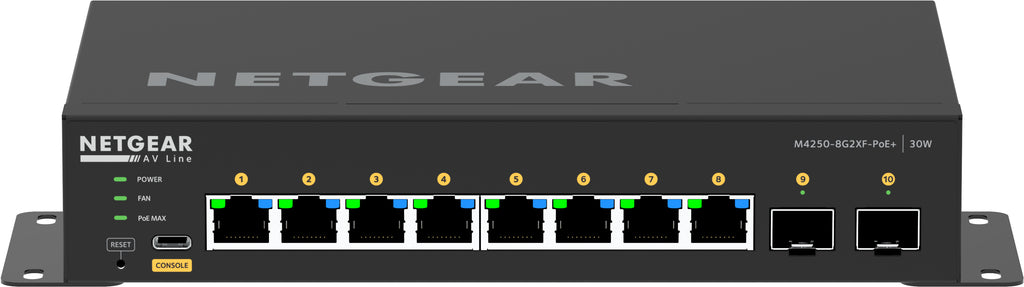 NETGEAR GSM4210PX Géré L2/L3 Gigabit Ethernet (10/100/1000) Connexion Ethernet, supportant l'alimentation via ce port (P