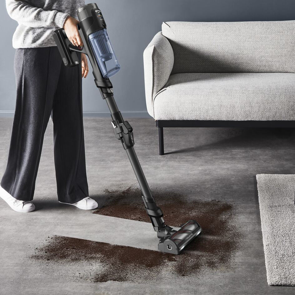 Rowenta RH9LC1 Aspirateur-balai 2 en 1 Batterie Sec&humide Sans sac Bleu, Gris