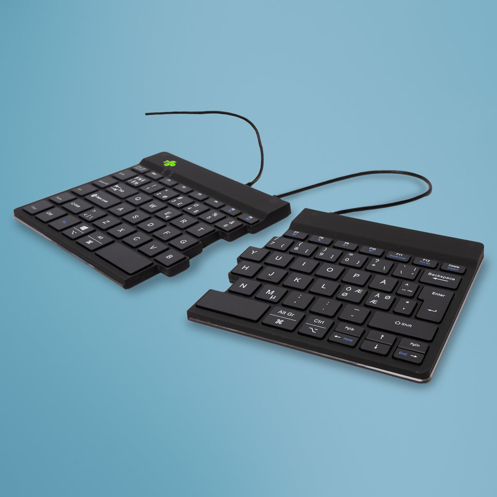 R-Go Tools Clavier ergonomique R-Go Split Break v2 avec logiciel de pause, clavier divisé, QWERTY (NORDIC), Filaire USB, noir