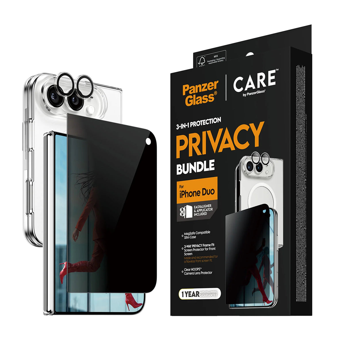 PanzerGlass CARE coque de protection pour téléphones portables 19,3 cm (7.6") Housse Transparent