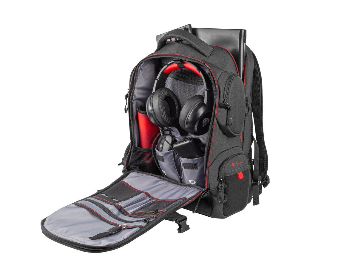 GENESIS Pallad 550 43,9 cm (17.3") Sac à dos Noir, Rouge