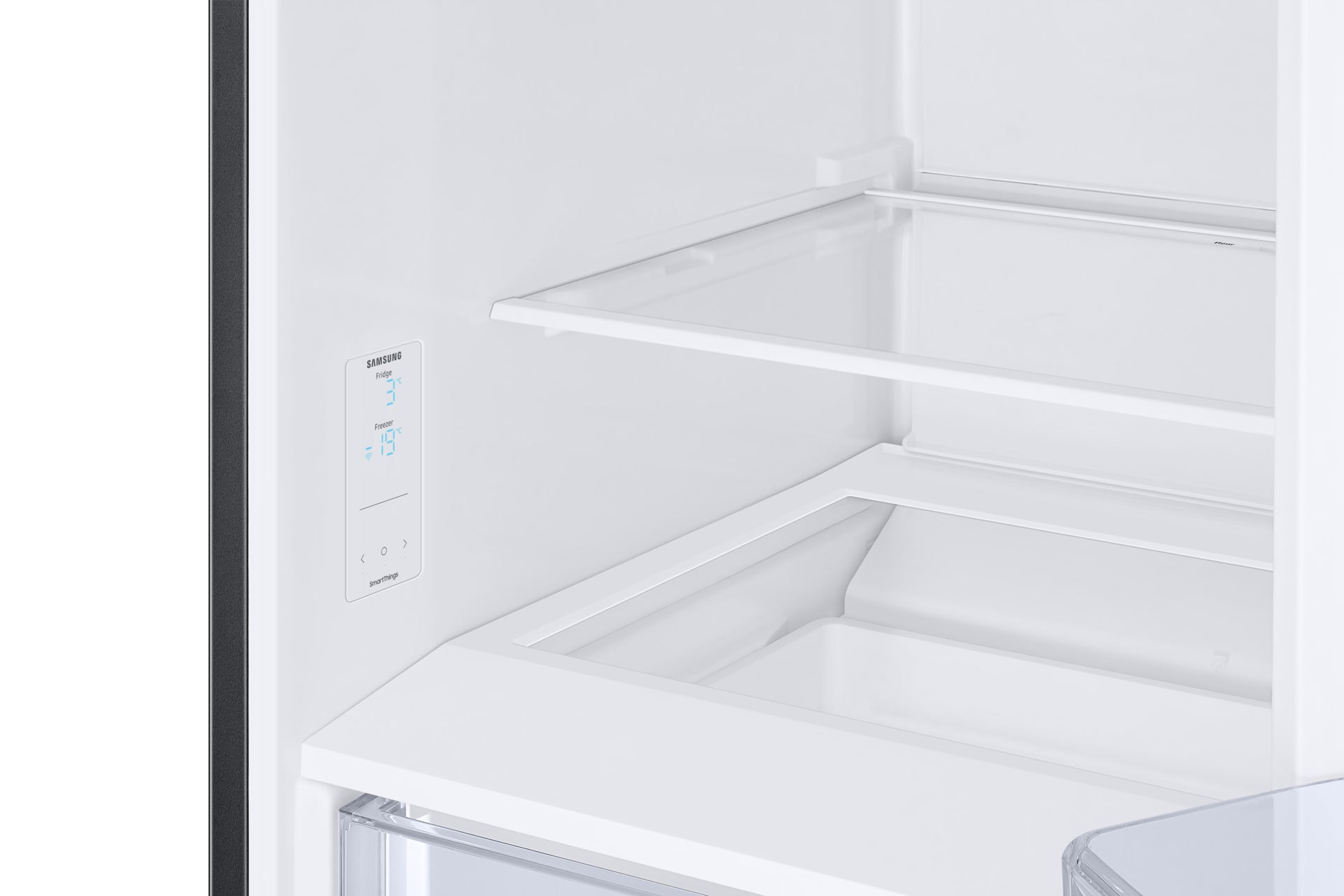 Samsung Réfrigérateur Combiné Bespoke AI - Noir- No Frost : élimine l'accumulation de glace - 344L - Classe E -RB34C600EBN