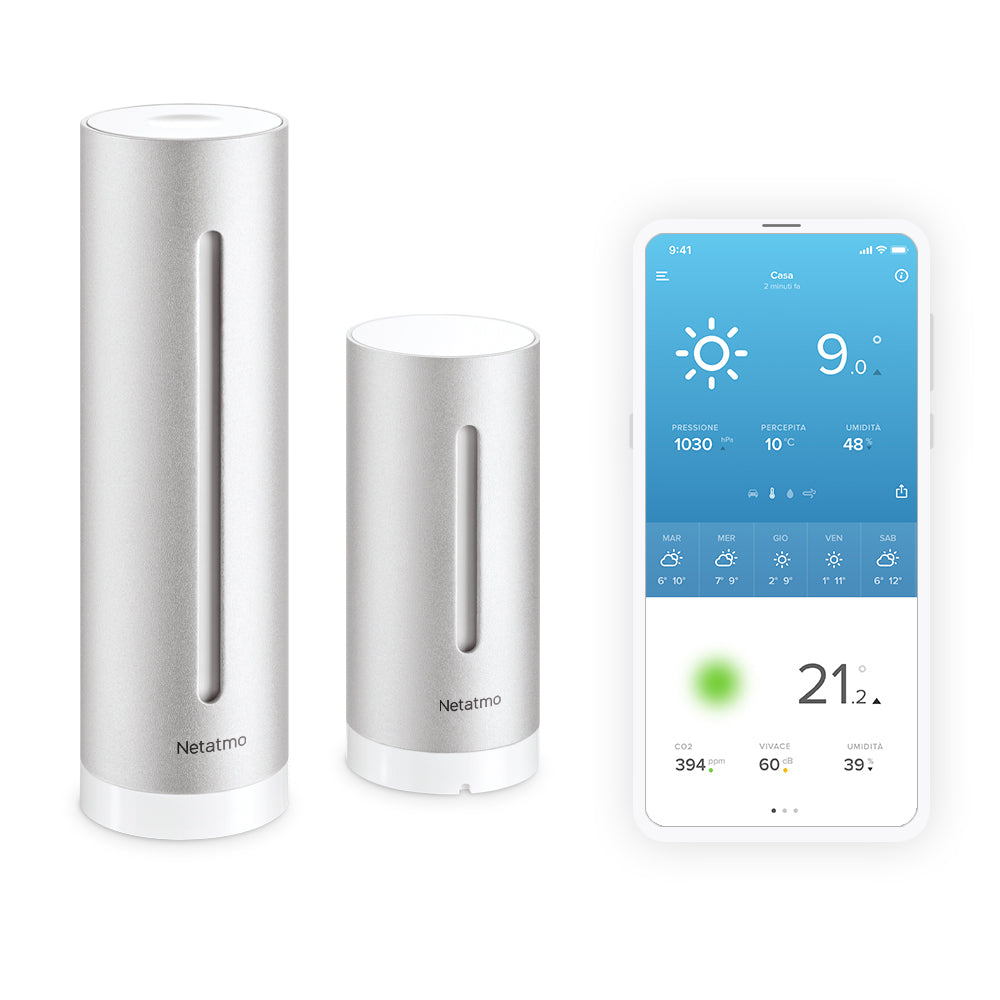 Netatmo NWS01-EC station météo numérique Aluminium Batterie/USB Wifi - vue 3