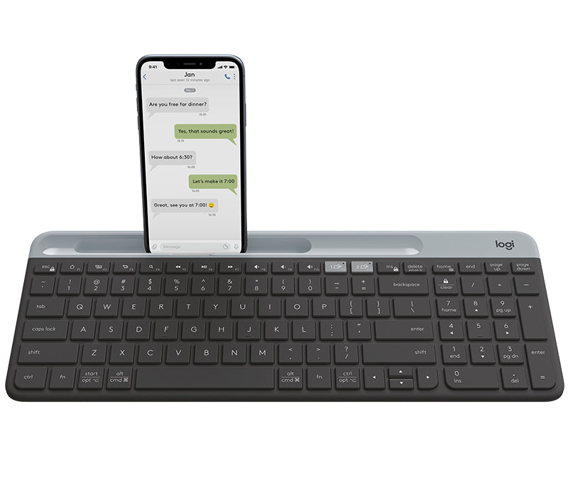 Logitech Slim Multi-Device K580 Clavier Sans Fil, Disposition Nordique