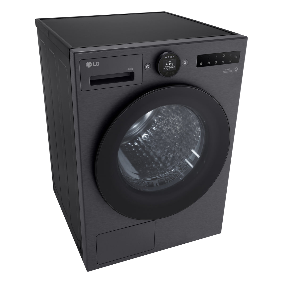 LG RHX7010TBB sèche-linge Pose libre Charge avant 10 kg Noir
