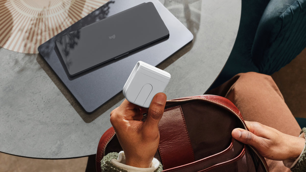 Logitech Mobi Fold Souris Optique Sans Fil, Blanche