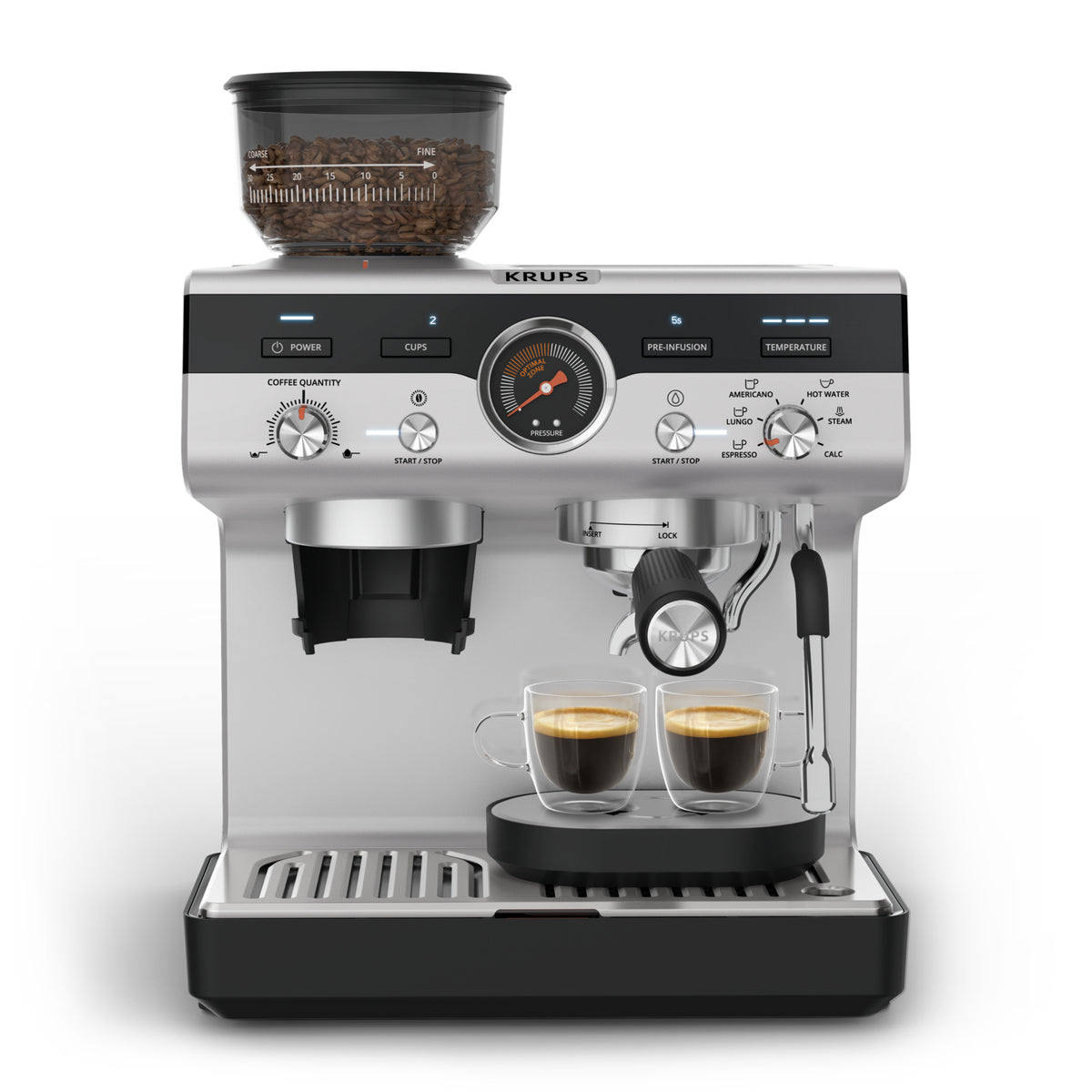 Krups Precision XP801T10 Machine à Café Expresso Semi-Automatique, 3 L