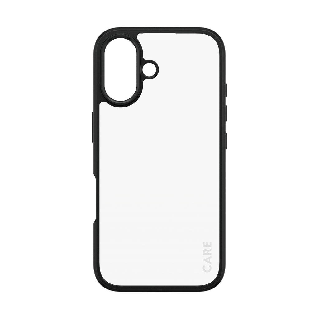 PanzerGlass CARE™ by ® Urban Combat Case Transparent w. Black Frame iPhone 16 coque de protection pour téléphones portables Housse