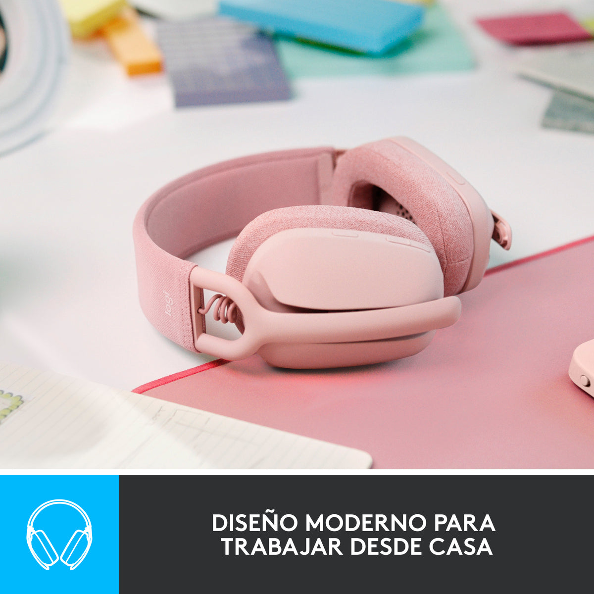 Logitech Zone Vibe 100 Trådløs Høretelefoner Pink