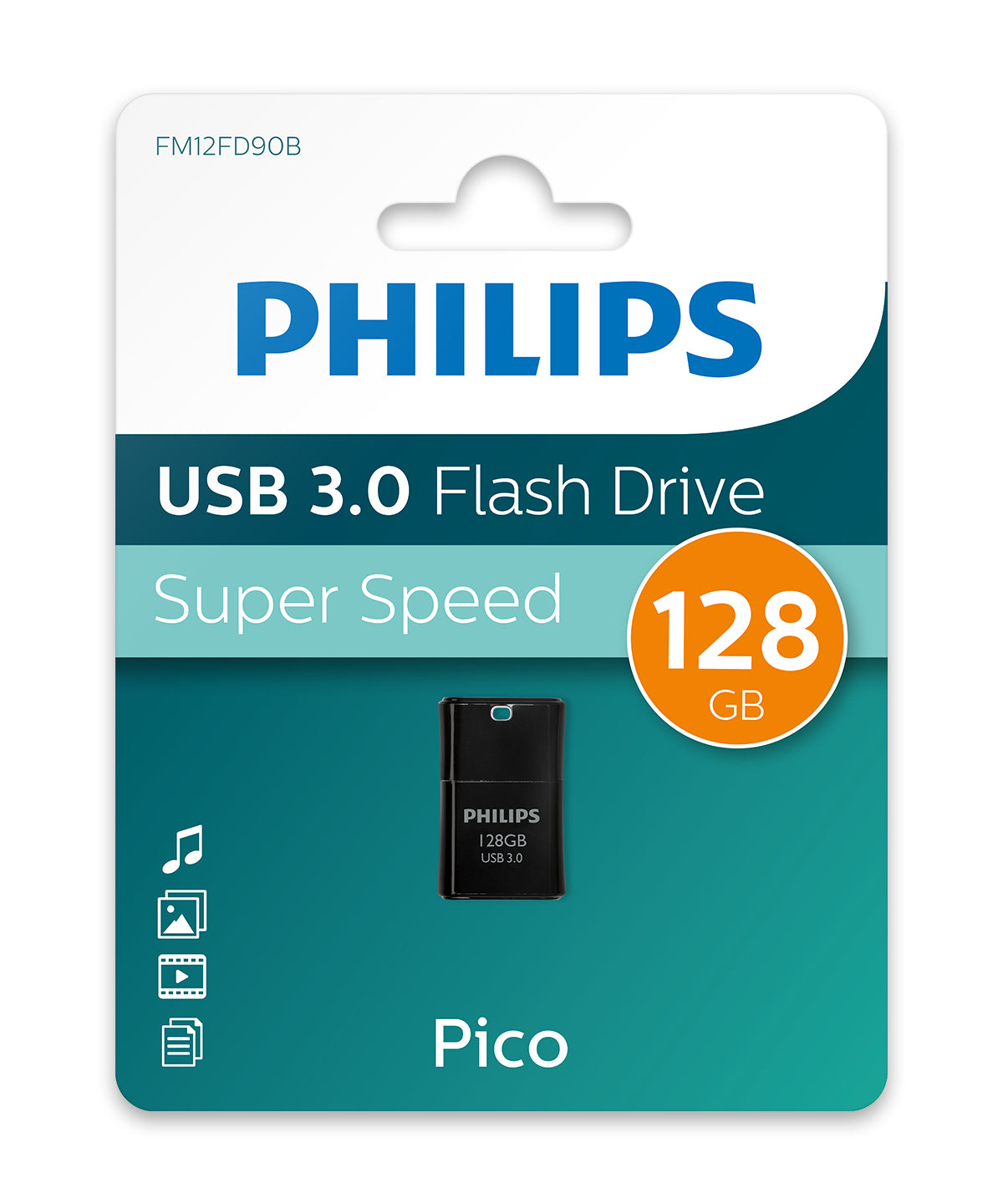 Philips Pico lecteur USB flash 128 Go USB Type-A 3.2 Gen 1 (3.1 Gen 1) Noir