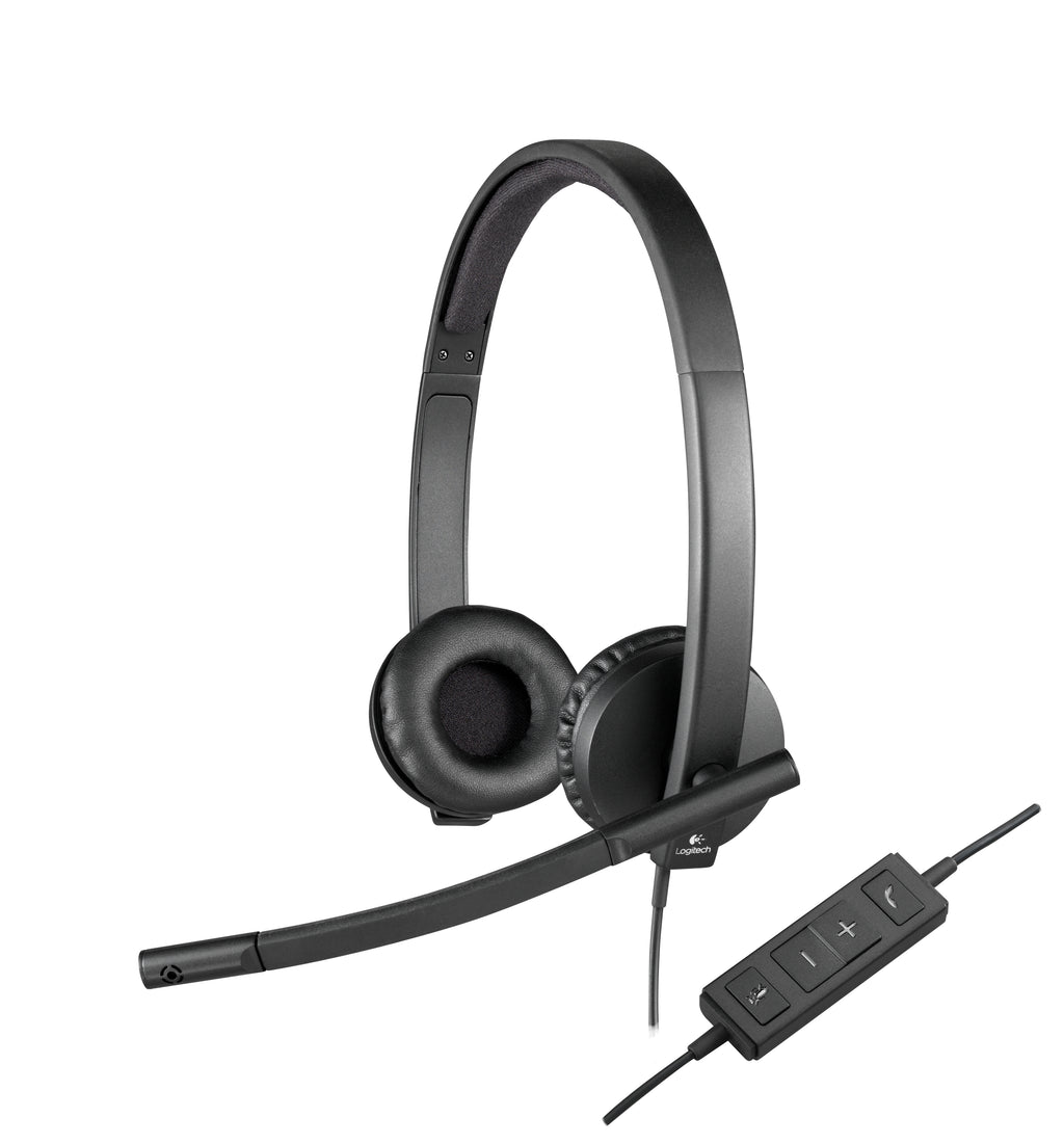Logitech H570e Casque USB Filaire, Noir