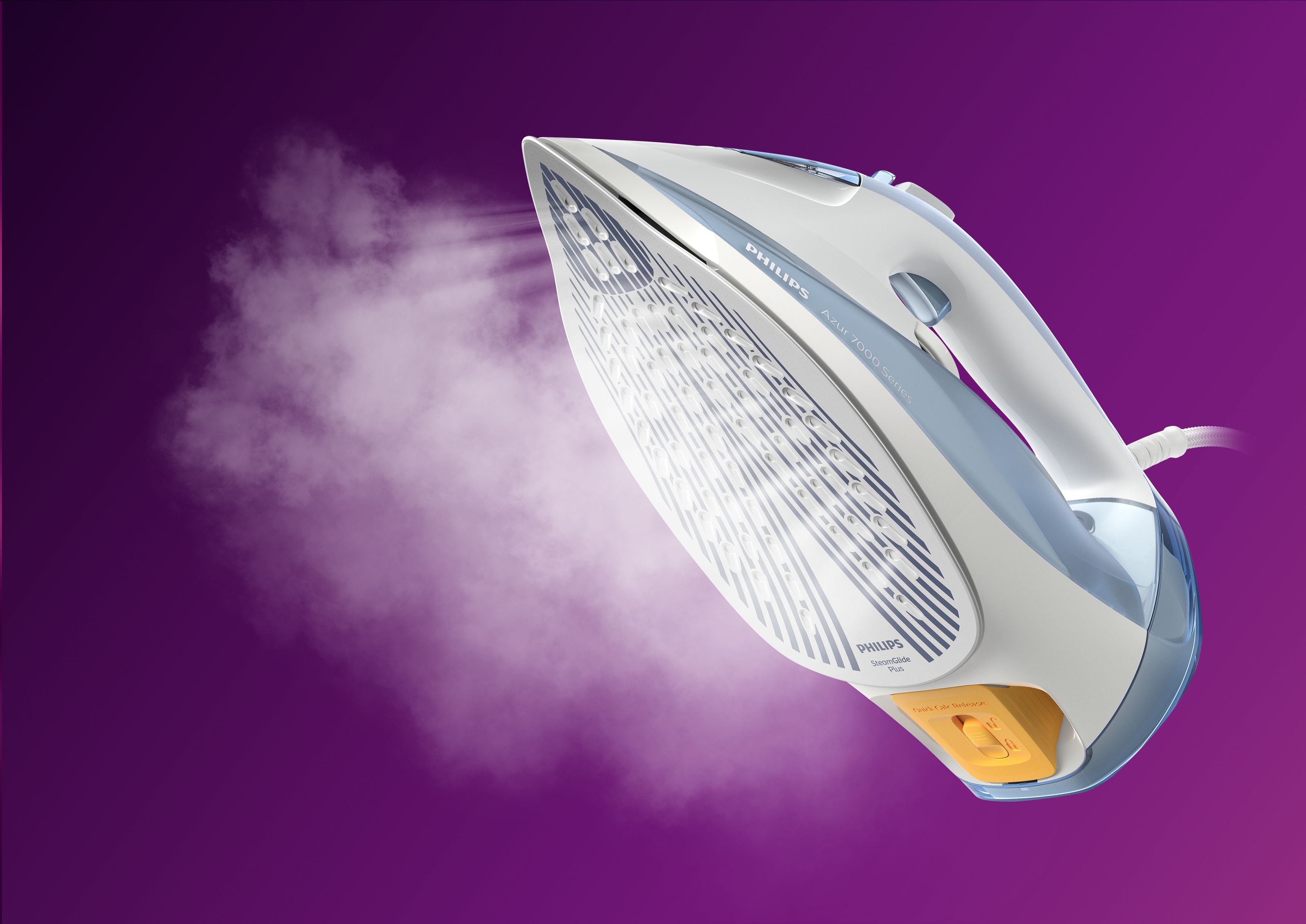 Philips 7000 series DST7011/20 fer à repasser Fer à vapeur Semelle SteamGlide Plus 2600 W Bleu