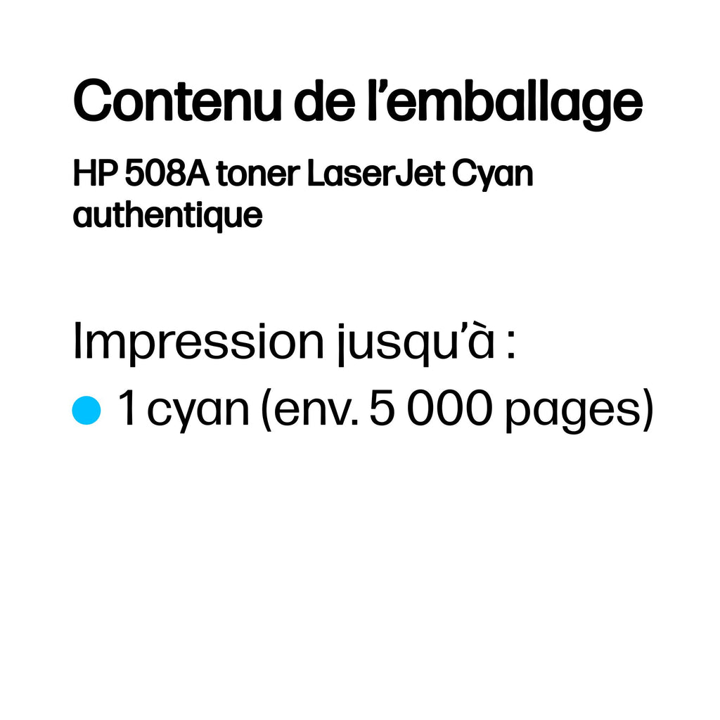 HP 508A toner LaserJet Cyan authentique