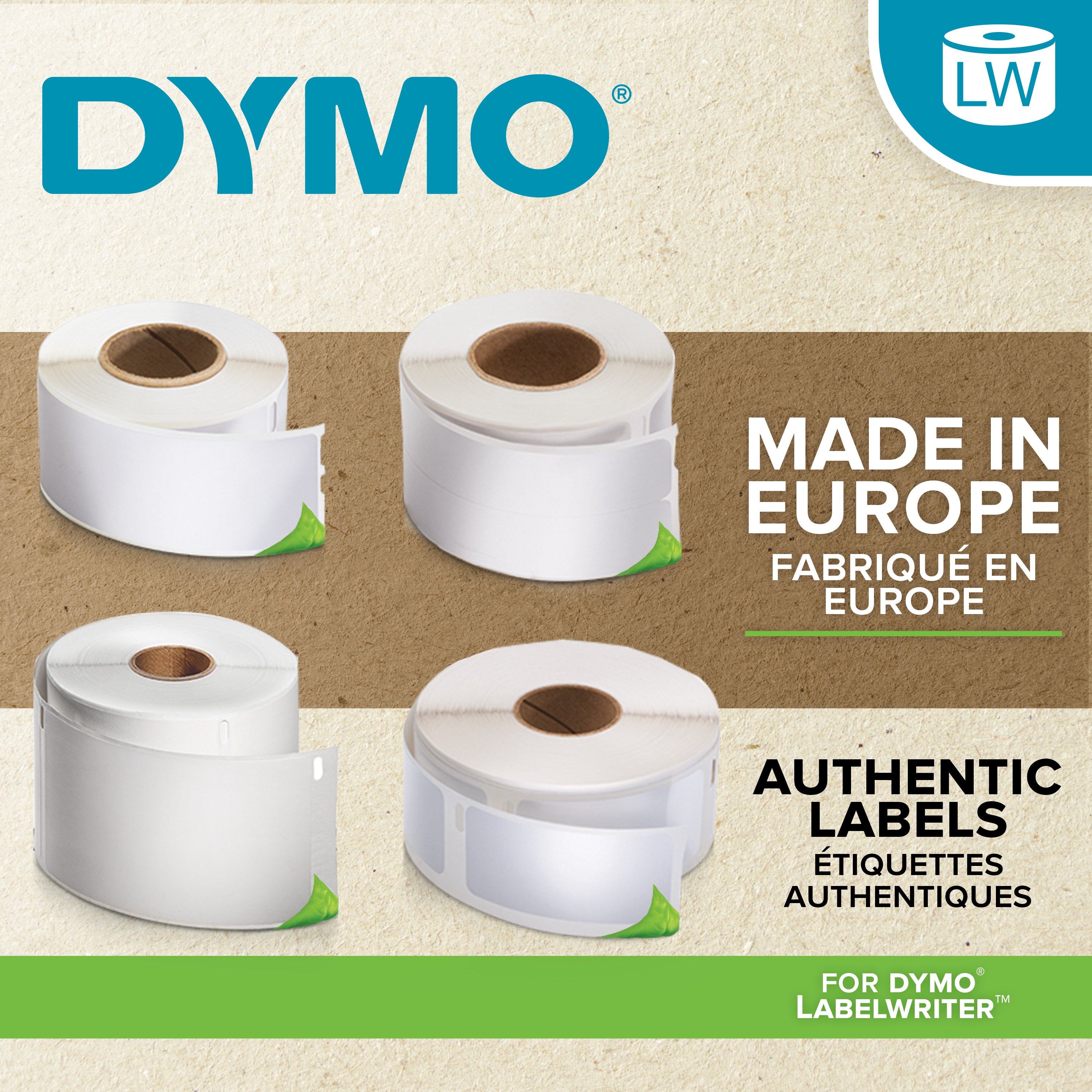DYMO LW étiquettes authentiques d’expédition extra-larges pour étiqueteuses LabelWriter 5XL/4XL | 104 mm x 159 mm | rouleau de 220 | impression en noir sur fond blanc