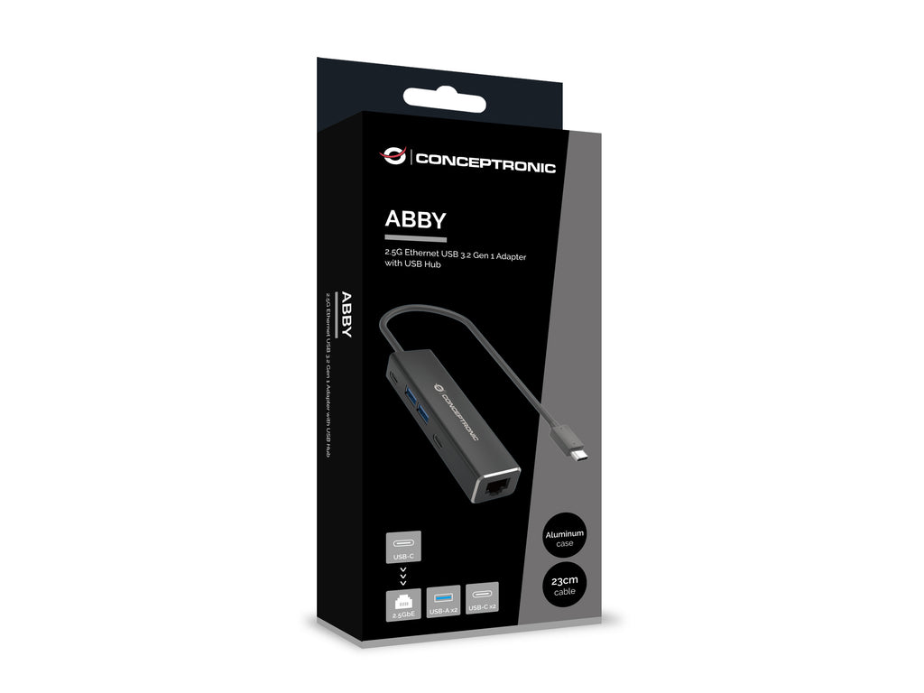 Conceptronic ABBY14B station d'accueil Avec fil USB 3.2 Gen 1 (3.1 Gen 1) Type-C Gris