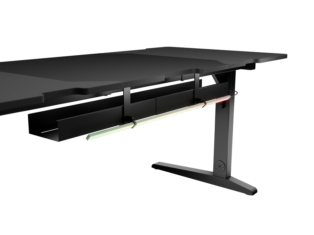 Bureau d'ordinateur GENESIS NDS-2251, Noir, Rectangulaire