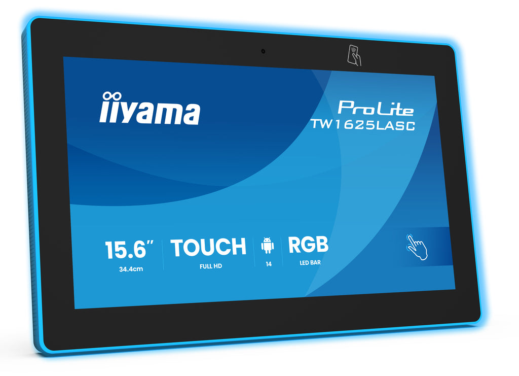 iiyama TW1625LASC-B3PNR écrans d’affichage de salle de réunion 39,6 cm (15.6") 1920 x 1080 pixels LED Wi-Fi 6 (802.11ax)