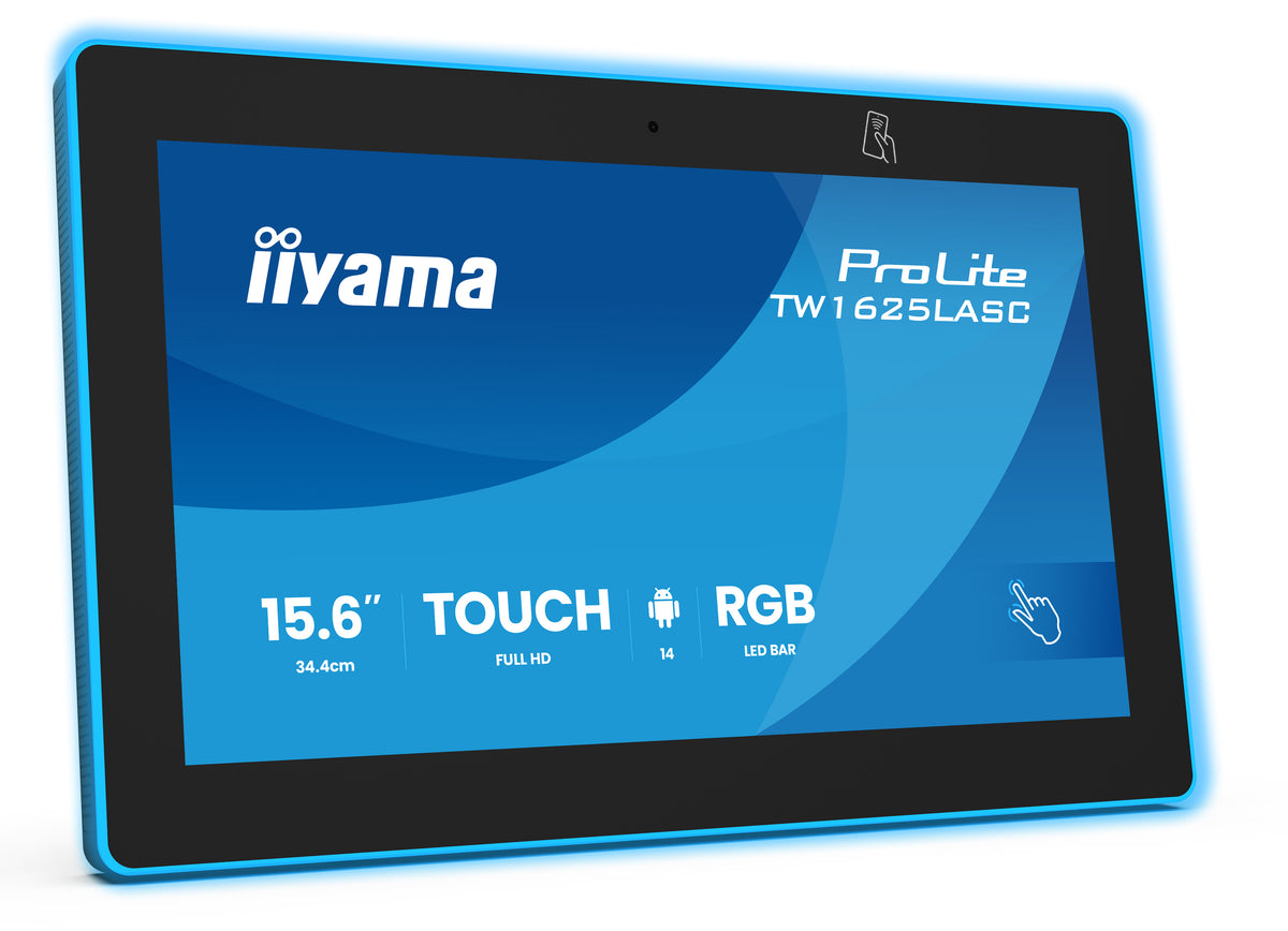 iiyama TW1625LASC-B3PNR écrans d’affichage de salle de réunion 39,6 cm (15.6") 1920 x 1080 pixels LED Wi-Fi 6 (802.11ax)