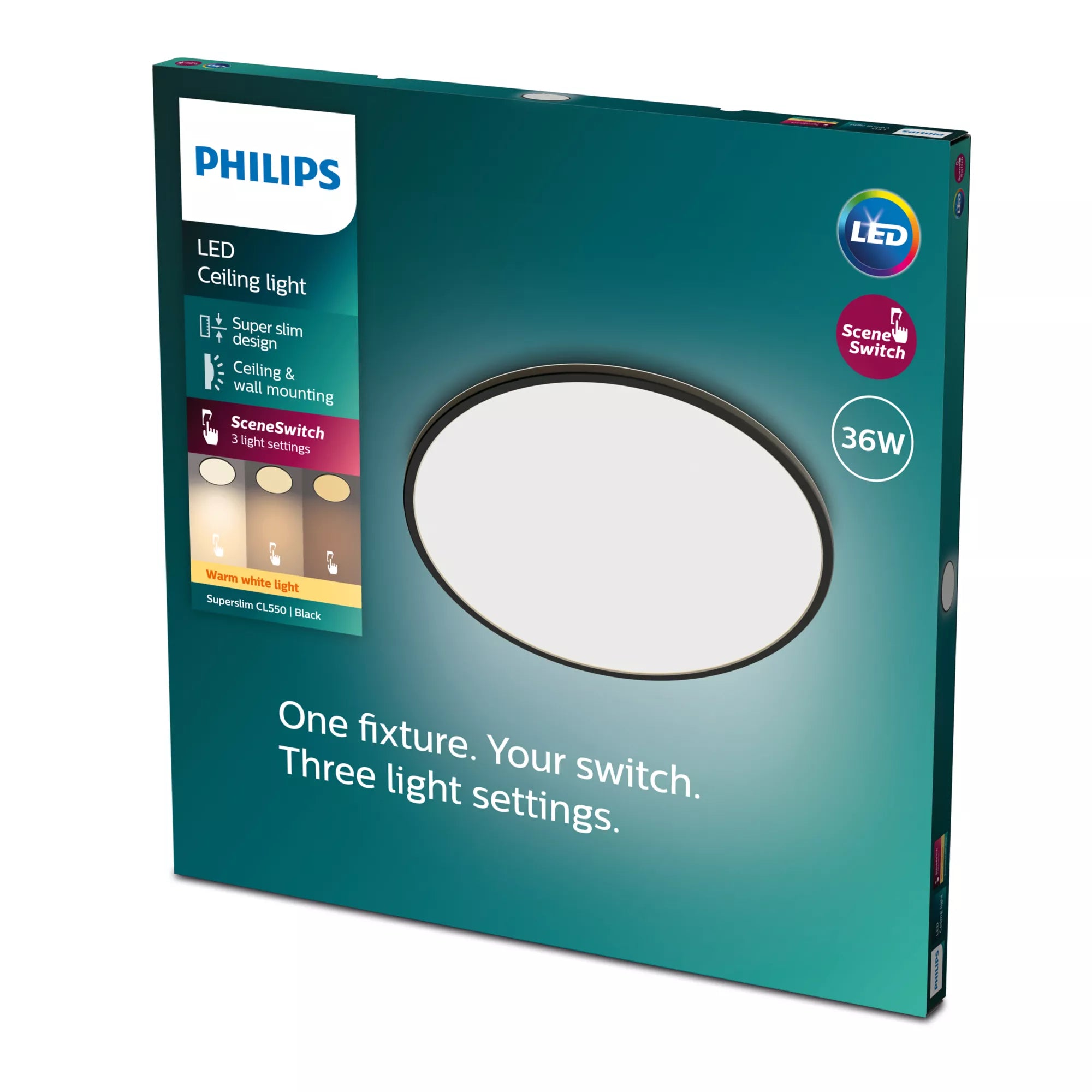 Philips Fonctionnel Plafonnier Super Slim 36 W
