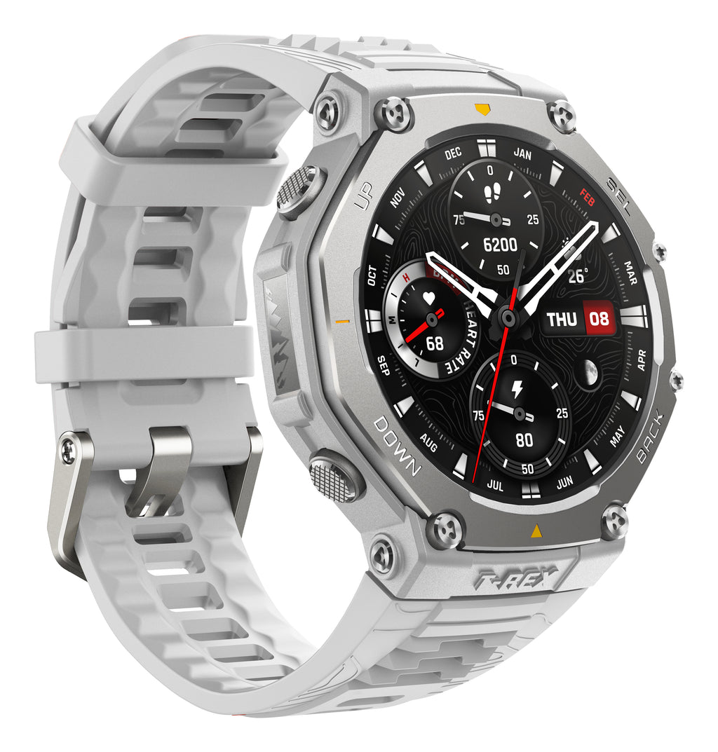Amazfit T-Rex 3 3,81 cm (1.5") AMOLED Numérique 480 x 480 pixels Écran tactile Acier inoxydable GPS (satellite)