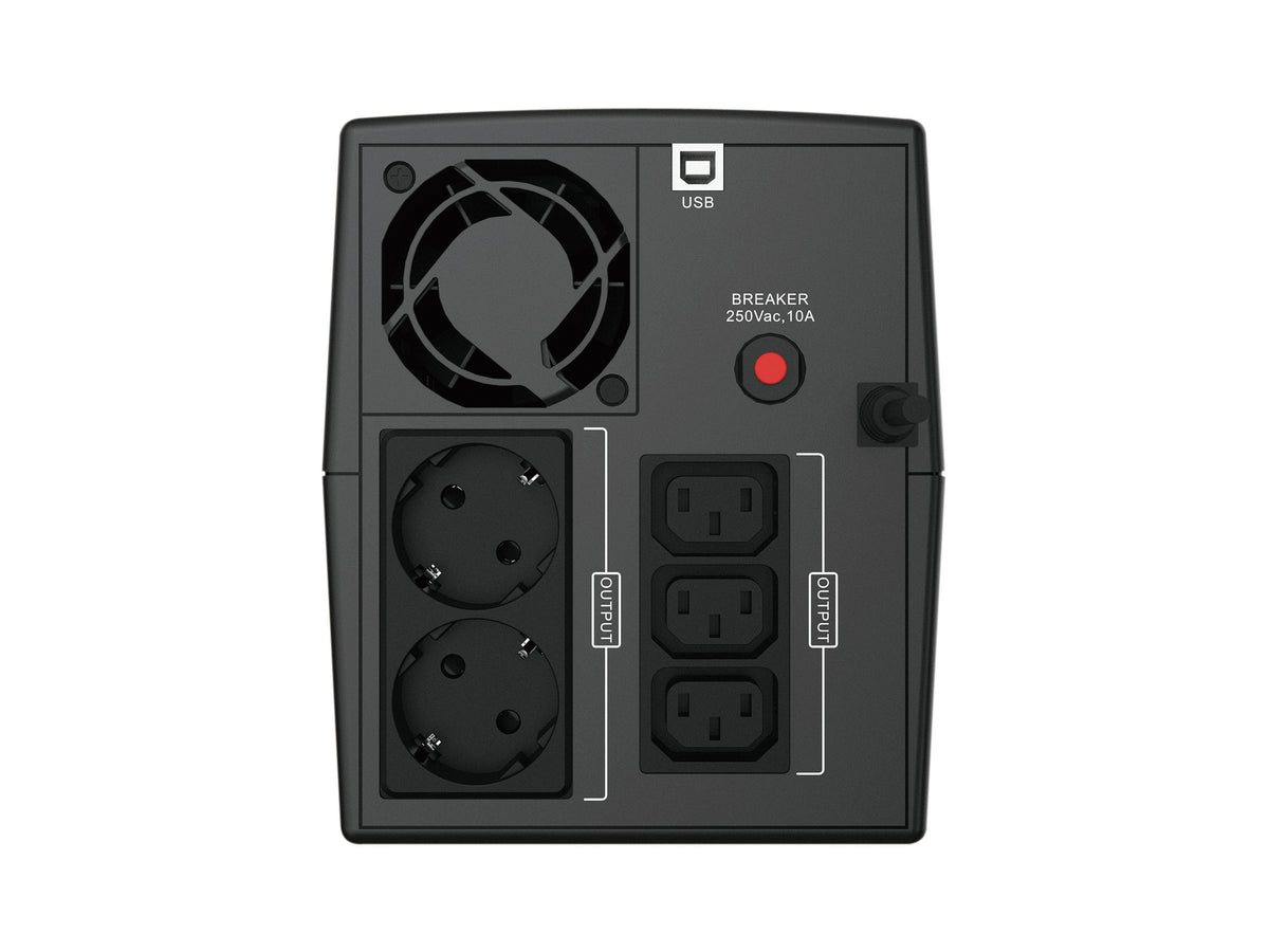 Conceptronic ZEUS04EM Onduleur Line-Interactive 2,2 kVA 1320 W, 5 Prises CA