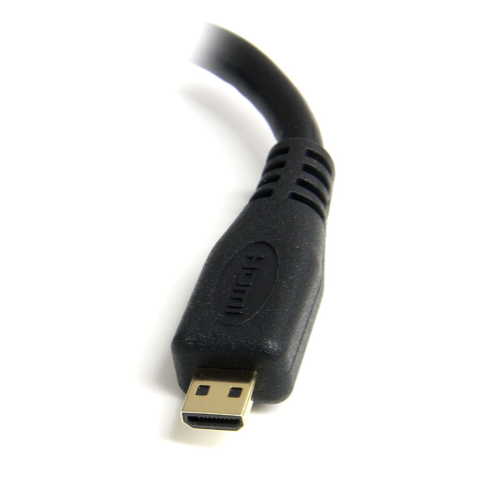 StarTech.com Adaptateur Micro HDMI vers HDMI - 4K 30Hz - Câble/Dongle Convertisseur Micro HDMI Type-D Haute Vitesse vers HDMI 1.4 - Résistant - Écrans, TV & Affichages Ultra HD HDMI - M/F - vue 3