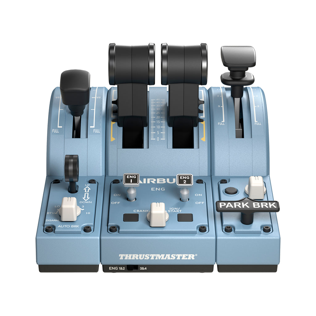 Thrustmaster TCA Quadrant Add-On Airbus Edition Bleu simulation de vol Analogique/Numérique PC