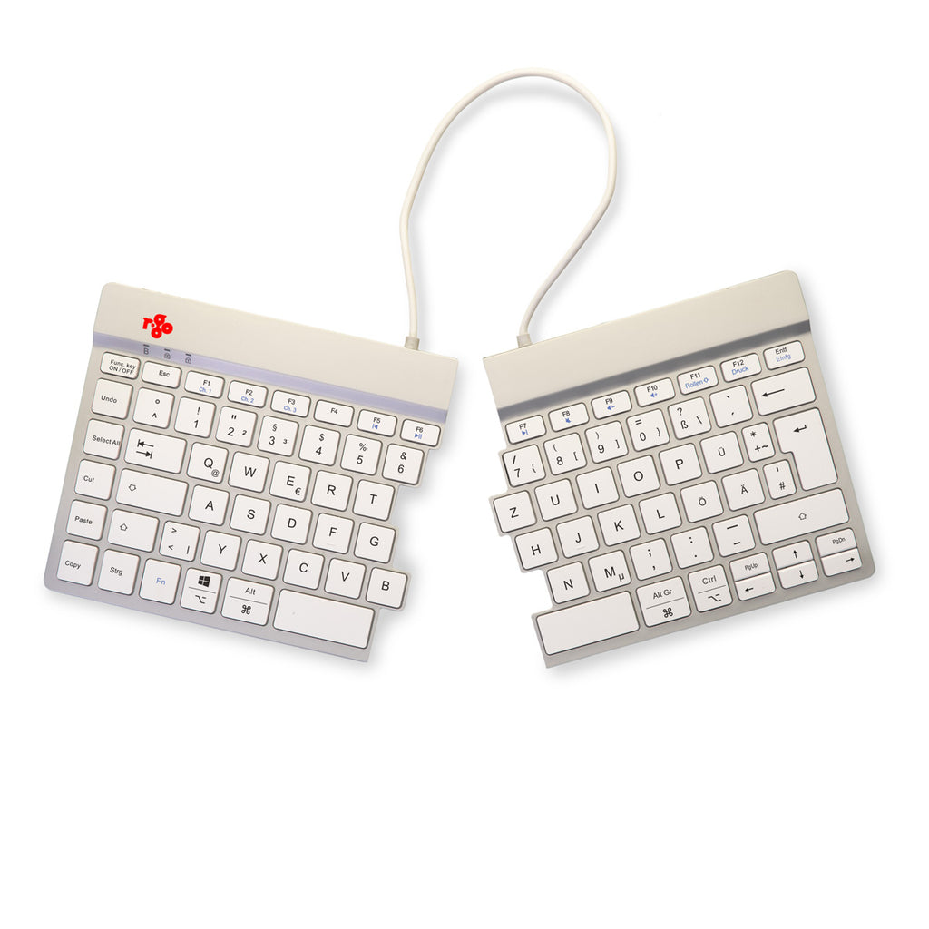 R-Go Tools Clavier ergonomique R-Go Split Break avec logiciel de pause, clavier ergonomique divisé, QWERTZ (DE), bluetoo