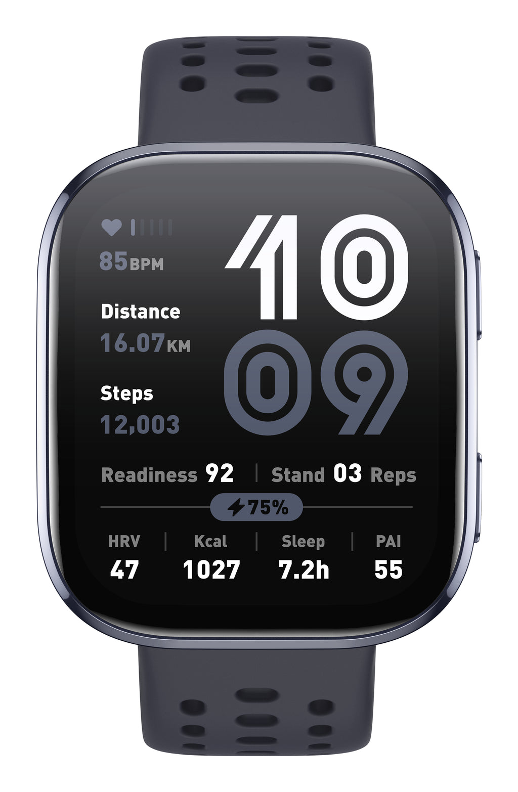 Amazfit Bip 6 Black 5 cm (1.97") AMOLED Numérique 390 x 450 pixels Écran tactile Noir GPS (satellite)