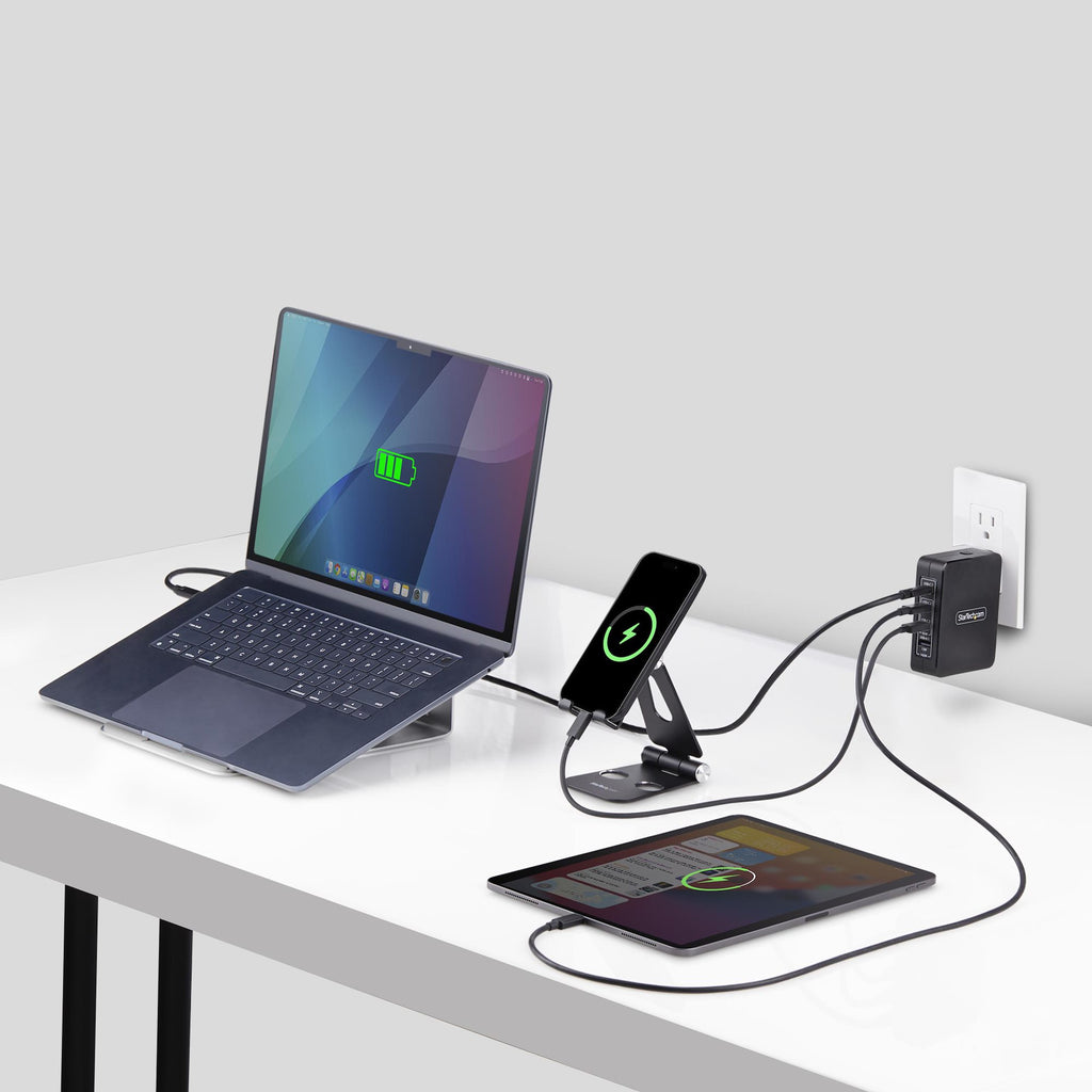 StarTech.com Chargeur Mural USB-C 140W GaN, 3x USB-C et 1x USB-A, Power Delivery 3.1 International