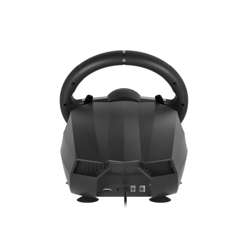 Volant et Pédales Seaborg 400 USB, Noir et Argent, pour PC, PS4, PS3, Xbox One, Xbox 360, Nintendo Switch