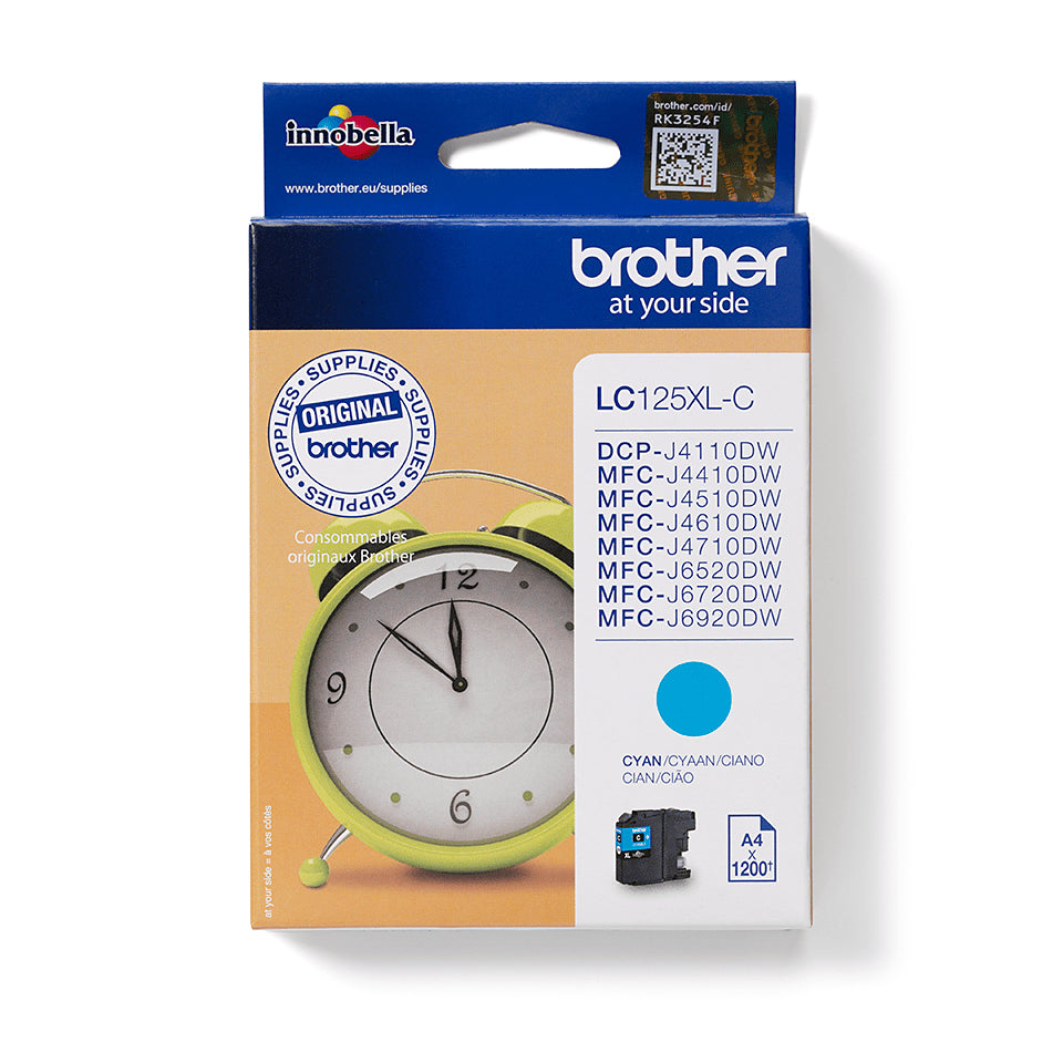 Brother LC-125XLC cartouche d'encre 1 pièce(s) Original Cyan