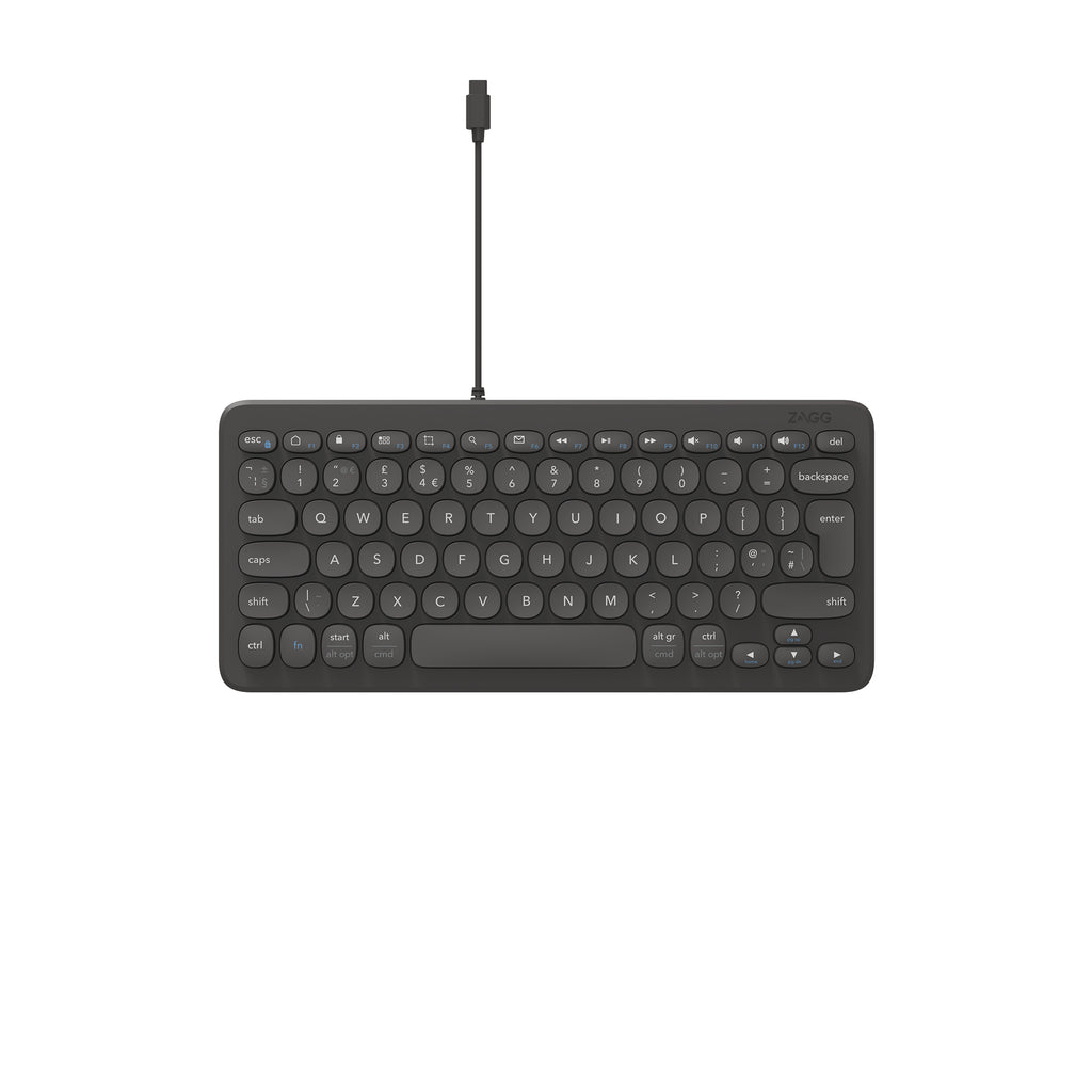 ZAGG Connect Keyboard 12C Clavier Universel USB QWERTY Nordique Noir