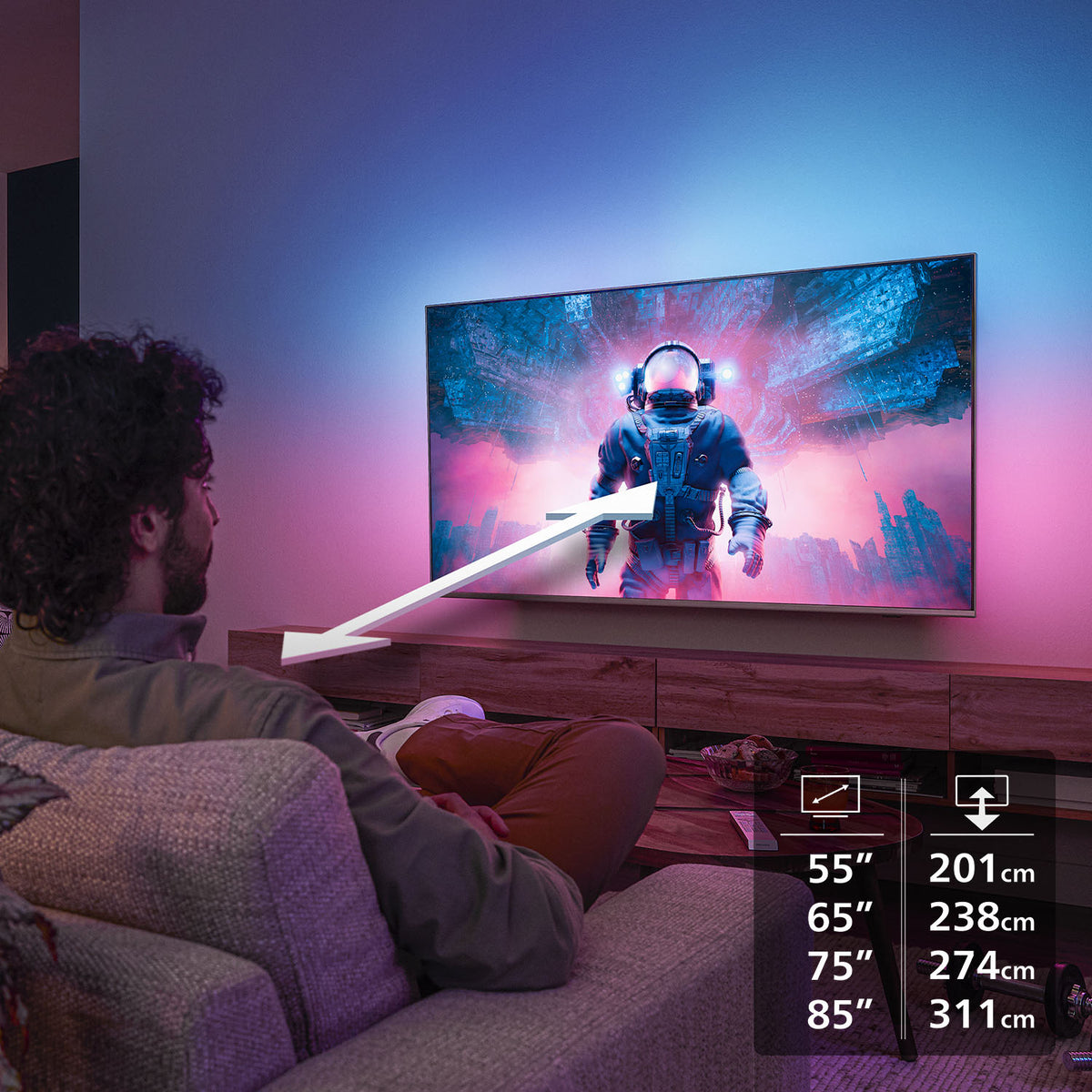 Philips 85MLED910/12 TV 2,16 m (85") 4K Ultra HD Smart TV Wifi Noir - vue 5