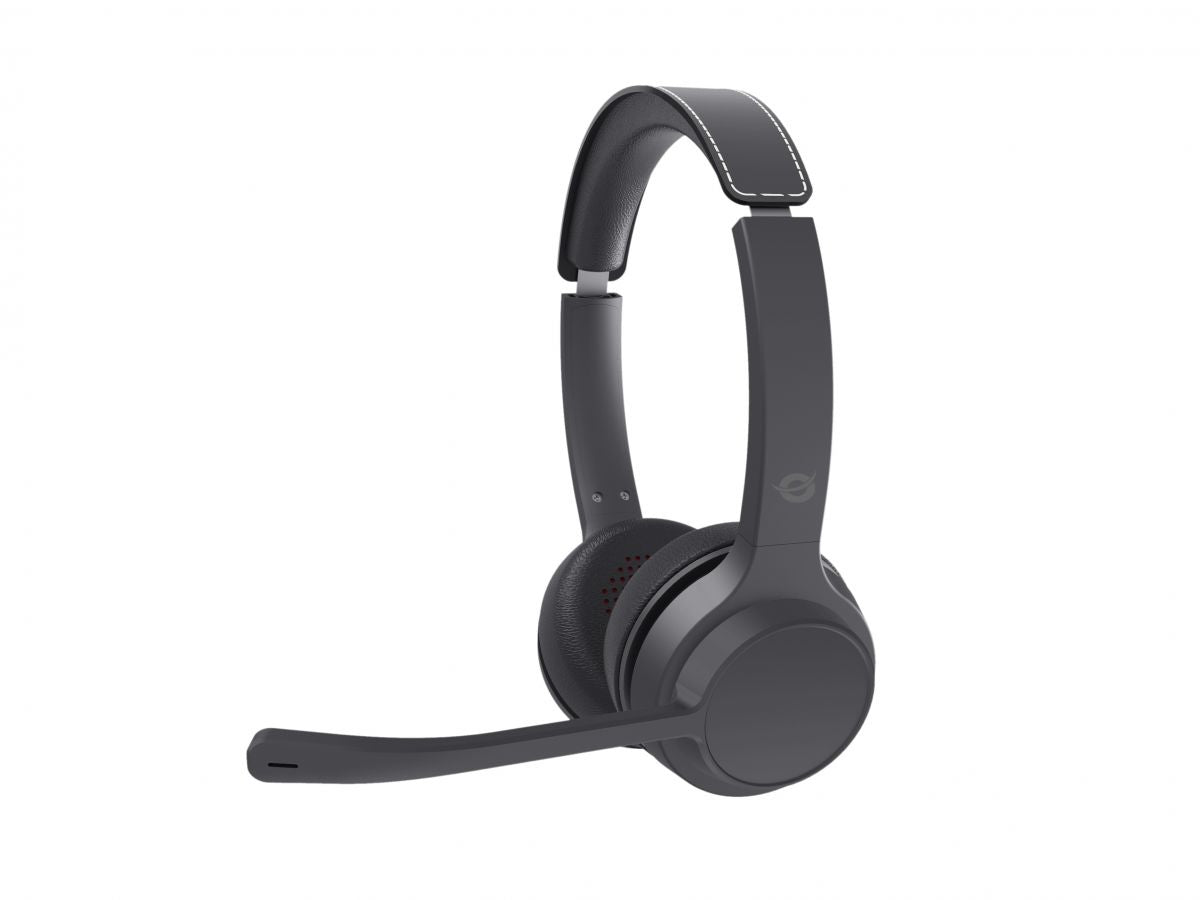 Conceptronic POLONA04B Casque Bluetooth avec Fil et Sans Fil, USB Type-C, Noir