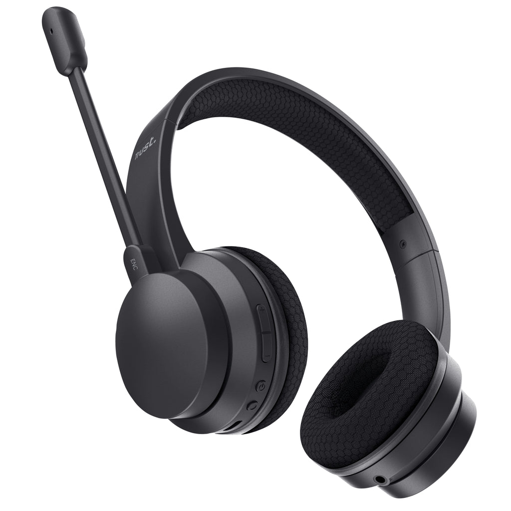 Trust Ayda Casque Bluetooth et Filaire, Arceau, Appels et Musique, USB Type-C, Noir