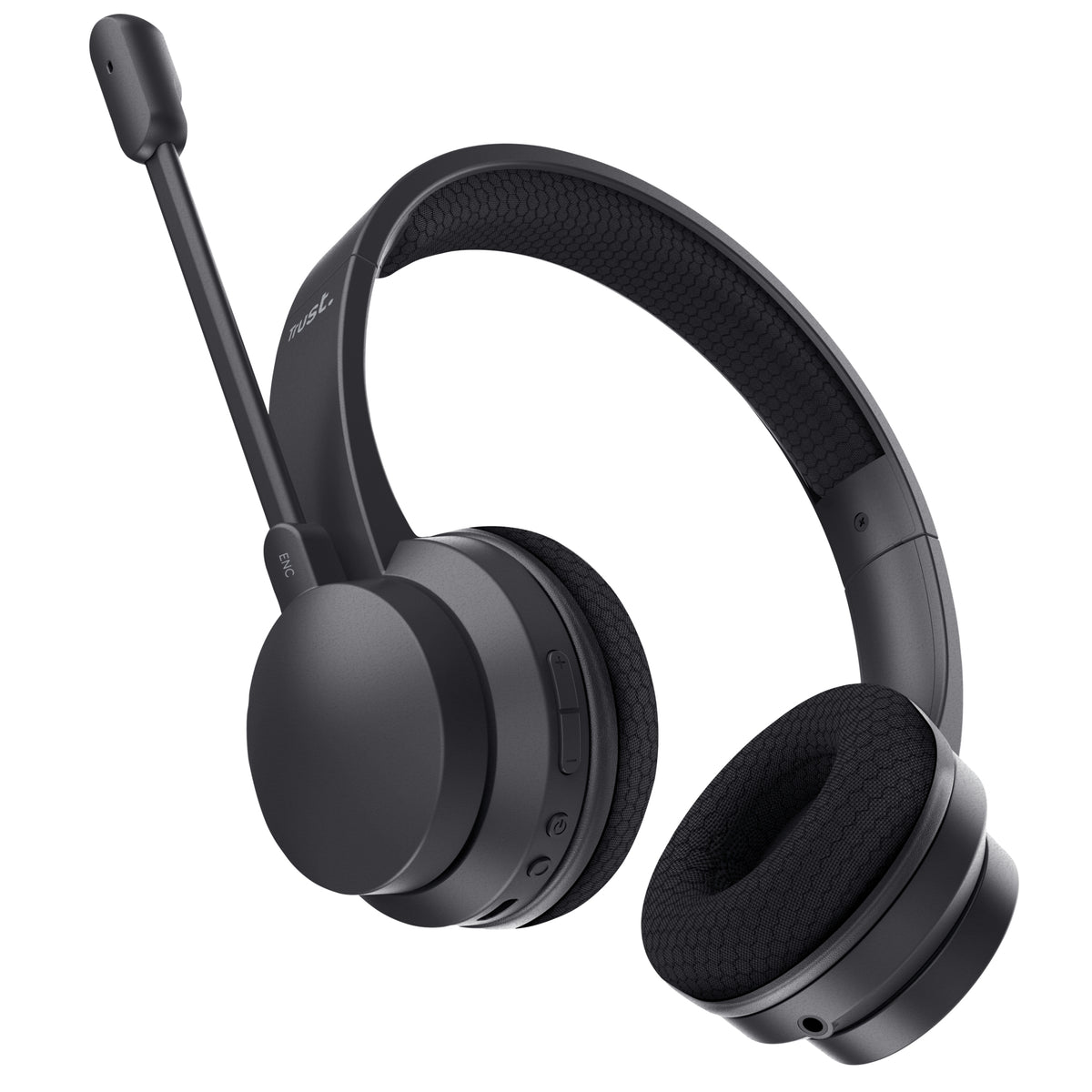 Trust Ayda Casque Bluetooth et Filaire, Arceau, Appels et Musique, USB Type-C, Noir