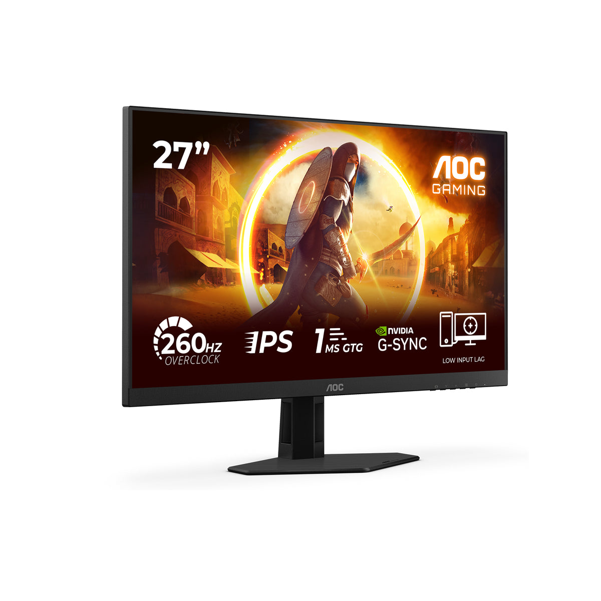 AOC G4 27G4ZREAD Écran PC 27" Full HD 1920 x 1080 Fast IPS 240Hz/260Hz OC Noir et Rouge