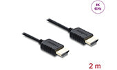 Delock Koaxiales High Speed HDMI Kabel 8K 60 Hz 48 Gbps mit Geflechtmantel 2 m