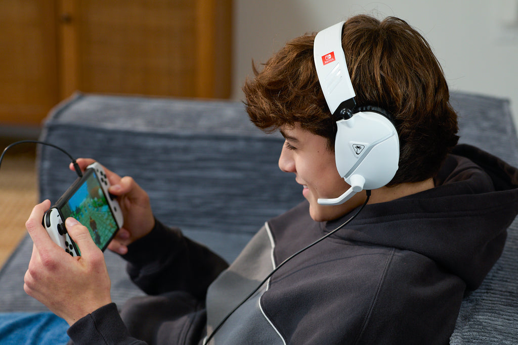 Turtle Beach Recon 70 Blanc Nintendo Casque gaming filaire licence officielle pour Nintendo Switch 2 avec Microphone à bascule, ajustable, design léger, commandes sur le casque - vue 8