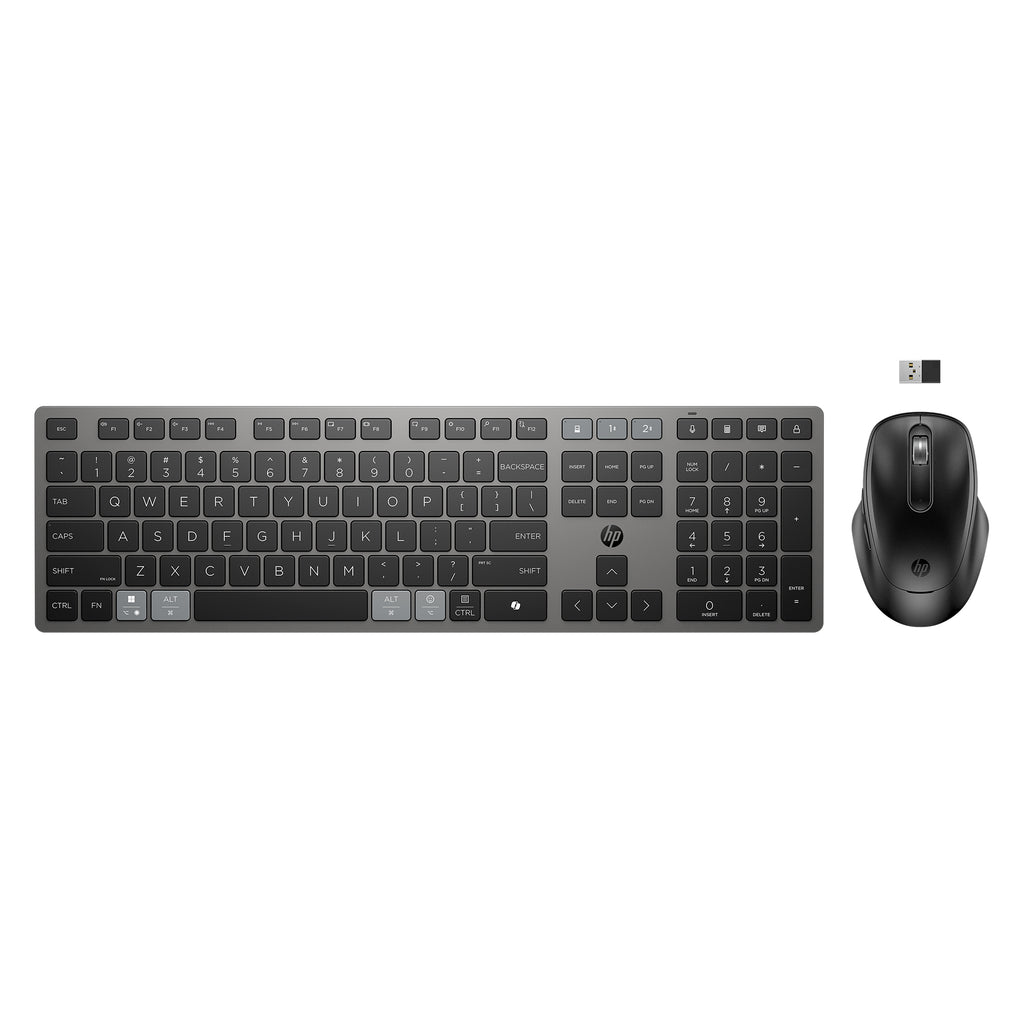 HP Ensemble Clavier et Souris Sans Fil Rechargeables Multi-appareils 725