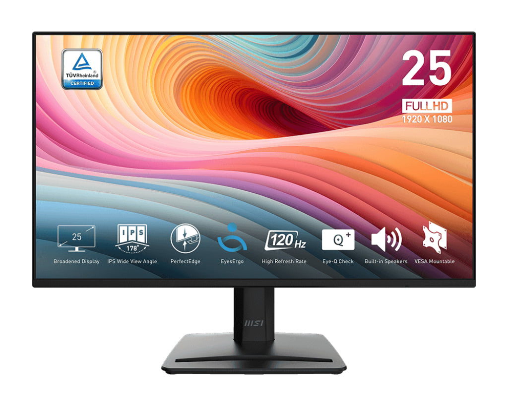 MSI Pro MP252 E2 écran plat de PC 62,2 cm (24.5") 1920 x 1080 pixels Full HD LED Noir