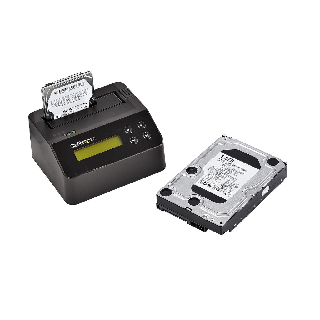 StarTech.com Effaceur de Disque Dur Baie Unique USB 3.0 vers SATA II, 9 Modes d'Effacement, Écran LCD, Conforme TAA