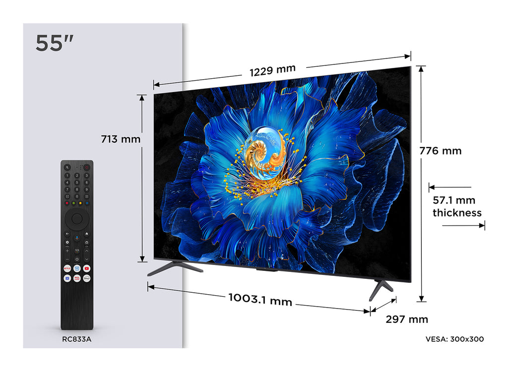 TCL C69KS 55C69KS TV 139,7 cm (55") 4K Ultra HD Smart TV Wifi Métallique