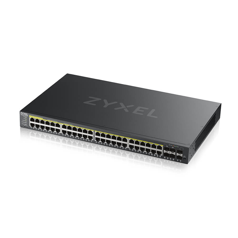 Zyxel GS2220-50HP-EU0101F Commutateur Réseau Géré L2 Gigabit Ethernet PoE Noir