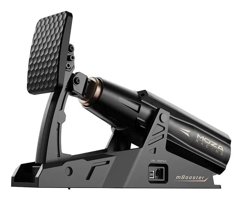 Moza Racing mBooster Active Pedal, Pédale de Simulation Noir, Aluminium